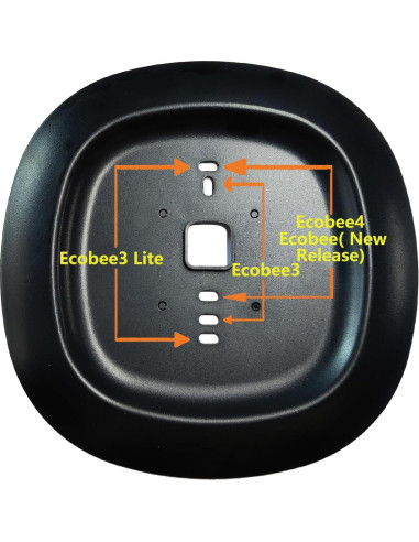 Placa de Montaje Decorativa Negra para Termostato Ecobee