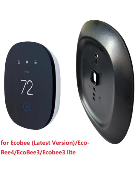 Placa de Montaje Decorativa Negra para Termostato Ecobee
