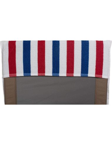 Tumbona de Playa DII con Toalla de Algodón Rayada 66x208 cm