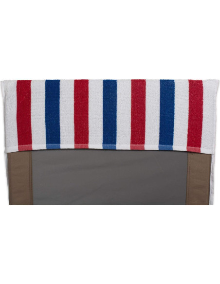 Tumbona de Playa DII con Toalla de Algodón Rayada 66x208 cm