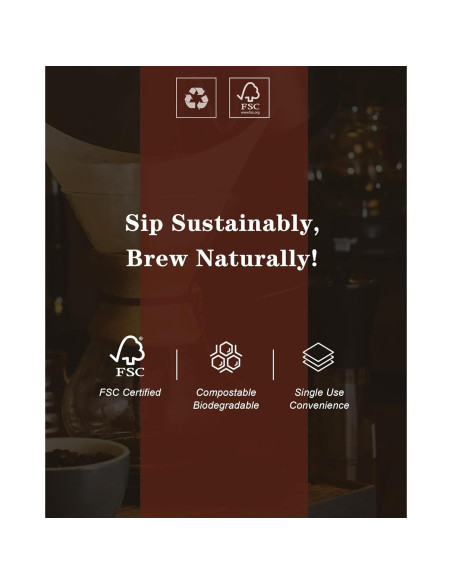 Filtros de café Brew Choice Chemex 100 unidades preplegados