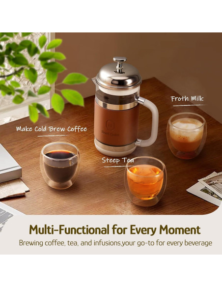 Cafetera Prensa Francesa Hazel Quinn 450ml Vidrio Borosilicato