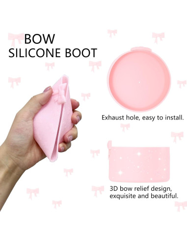 Botín de Silicona Rosa Brillante HIUSITY para Owala 32oz