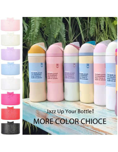 Botín de Silicona Rosa Brillante HIUSITY para Owala 32oz