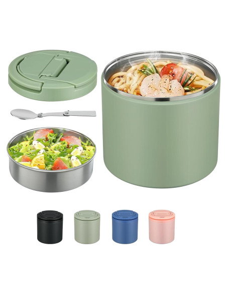 Termo de Sopa Aislado Elipark 1.39L Verde a Prueba de Fugas