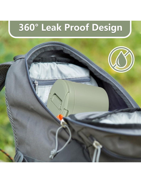 Termo de Sopa Aislado Elipark 1.39L Verde a Prueba de Fugas