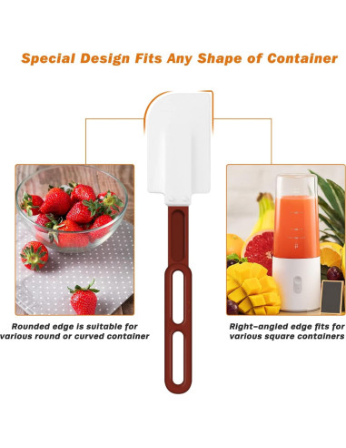 Espátulas de Silicona ReneeChef 10" Antiadherente Resistente al Calor