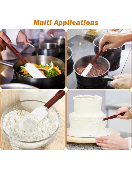 Espátulas de Silicona ReneeChef 10" Antiadherente Resistente al Calor