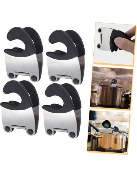 Soporte de Cuchara para Olla TOPPERFUN - 4 Piezas Acero Inoxidable