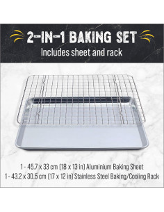 Bandeja para Hornear Checkered Chef 45.7 x 33 cm + Rejilla 2