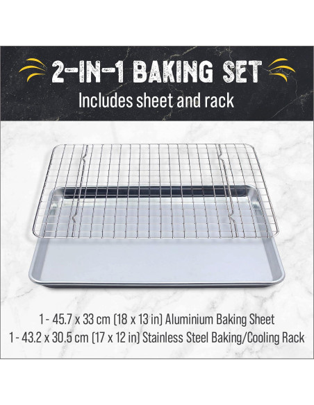 Bandeja para Hornear Checkered Chef 45.7 x 33 cm + Rejilla