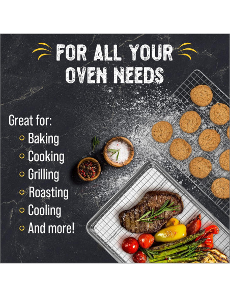 Bandeja para Hornear Checkered Chef 45.7 x 33 cm + Rejilla