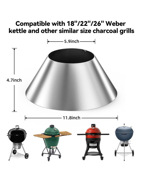 Soporte de Briquetas de Carbón Skyflame para Parrillas Kettle 45-66 cm