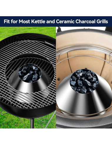 Soporte de Briquetas de Carbón Skyflame para Parrillas Kettle 45-66 cm