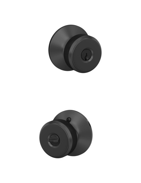 Cerradura de Entrada Schlage F51A Bowery Negro Mate