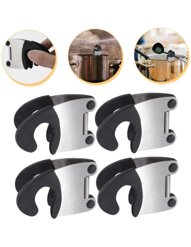 Soporte de Cuchara para Olla TOPPERFUN - 4 Piezas Acero Inoxidable