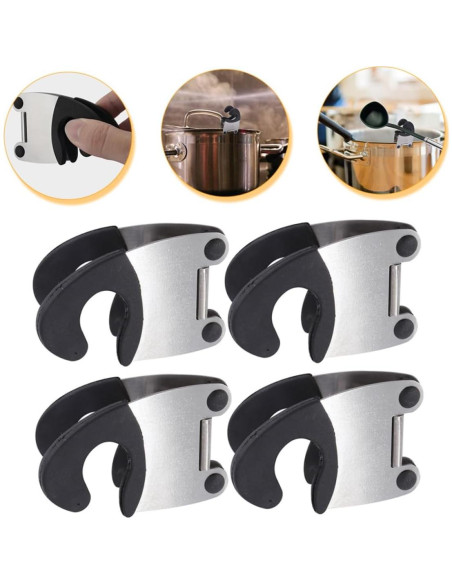 Soporte de Cuchara para Olla TOPPERFUN - 4 Piezas Acero Inoxidable