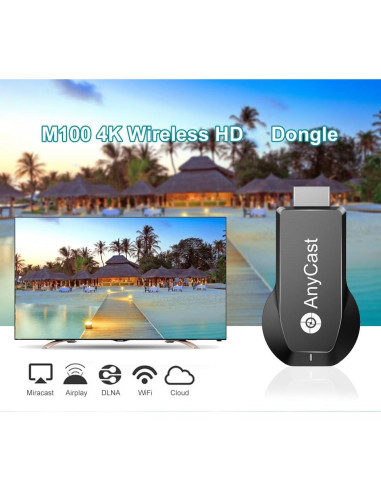 Adaptador de Pantalla Inalámbrico SmartSee Anycast M100 4K 1080P