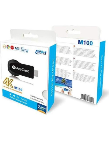 Adaptador de Pantalla Inalámbrico SmartSee Anycast M100 4K 1080P