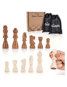 Piezas de Ajedrez de Madera Ondekt - 32 Piezas Estilo Staunton