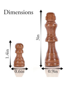 Piezas de Ajedrez de Madera Ondekt - 32 Piezas Estilo Staunton 2