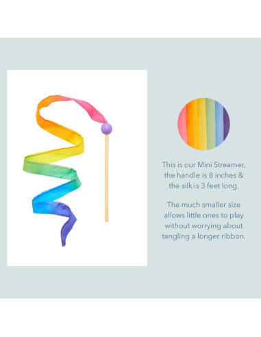 Streamer Arcoíris Mini Sarah's Silks - Varita de Cinta 91 cm