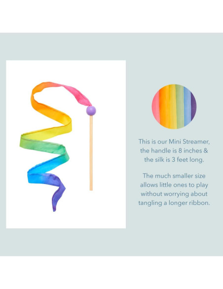 Streamer Arcoíris Mini Sarah's Silks - Varita de Cinta 91 cm