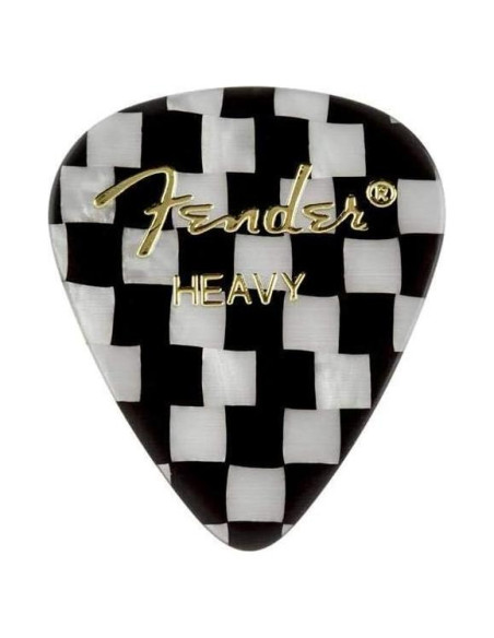 Púas de Guitarra Fender Checker 351 Pesadas - Paquete de 12
