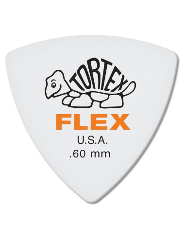 Púa de guitarra Jim Dunlop Tortex Flex Triángulo 0.60mm Naranja - 6 Paquete