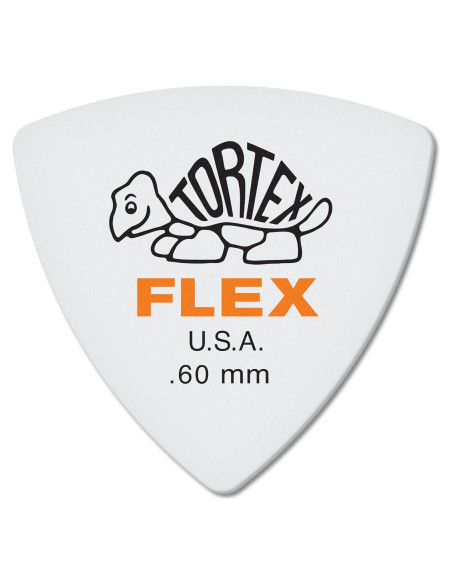 Púa de guitarra Jim Dunlop Tortex Flex Triángulo 0.60mm Naranja - 6 Paquete