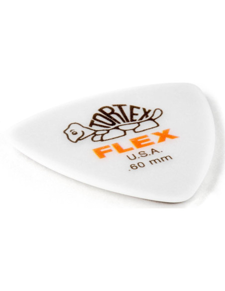 Púa de guitarra Jim Dunlop Tortex Flex Triángulo 0.60mm Naranja - 6 Paquete