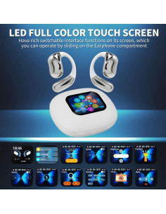 Auriculares inalámbricos YJ33 Bluetooth 5.4 con pantalla táctil 2