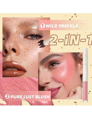 Lápiz Rubor 2 en 1 SHEEPFLY con Pecas Naturales - 24g