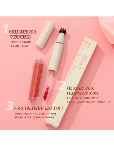 Lápiz Rubor 2 en 1 SHEEPFLY con Pecas Naturales - 24g