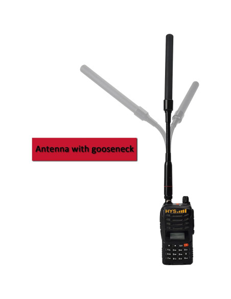 Antena Gooseneck HYS 2m/70cm BNC para Radios de Dos Vías