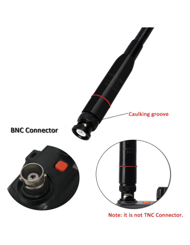 Antena Gooseneck HYS 2m/70cm BNC para Radios de Dos Vías