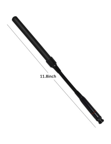 Antena Gooseneck HYS 2m/70cm BNC para Radios de Dos Vías
