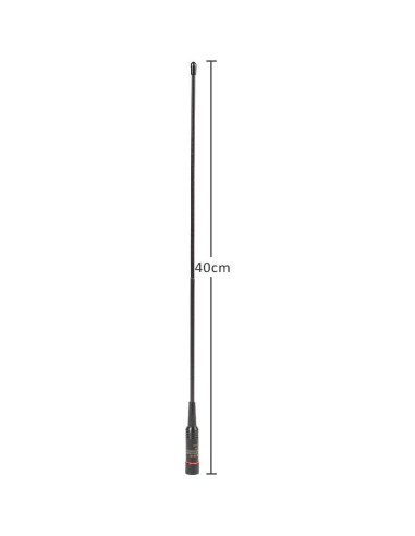 Antena Doble Banda HYS SMA Macho 40cm 144/430MHz para Radio