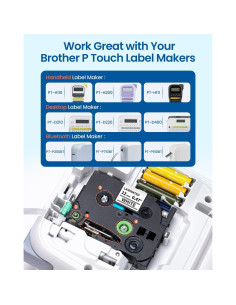 Cinta de Etiquetas Labelife 12mm TZe-231 Laminada Blanca - 10 Pack 2