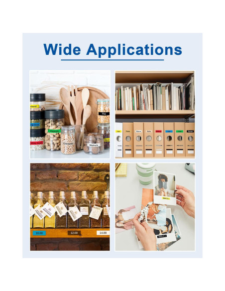 Paquete de 8 Cintas de Etiqueta Labelwell M-K231 12mm Negra