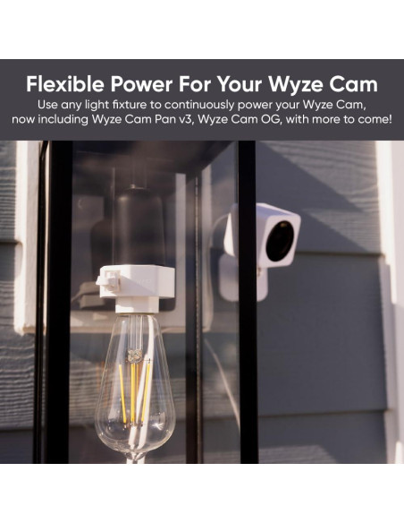 Adaptador Enchufe de Lámpara Wyze V2 para Cam V3/V4/OG/Pan