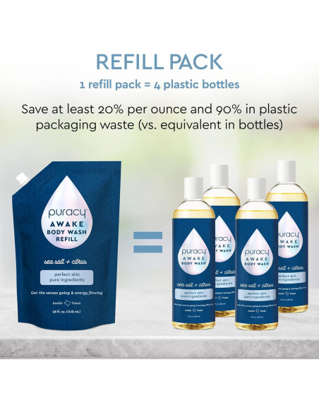 Gel de Ducha Natural Puracy 340 g - Hidratante Cítricos