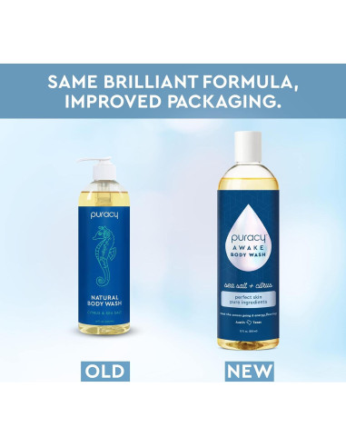 Gel de Ducha Natural Puracy 340 g - Hidratante Cítricos