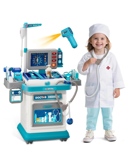 Kit de Doctor Toidgy para Niños 3-5 Años con Carro Médico