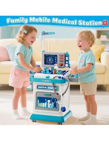 Kit de Doctor Toidgy para Niños 3-5 Años con Carro Médico