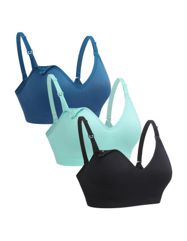 Sujetador de Lactancia Sin Costuras Suekaphin 3XL Con Almohadillas