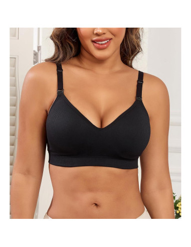 Sujetador de Lactancia Sin Costuras Suekaphin 3XL Con Almohadillas