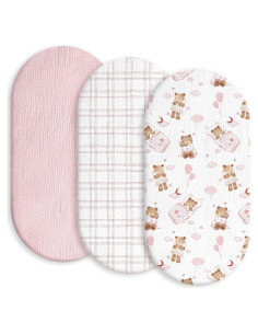 Sábanas de Muselina para Cuna Gllquen 3 Paquete Algodón