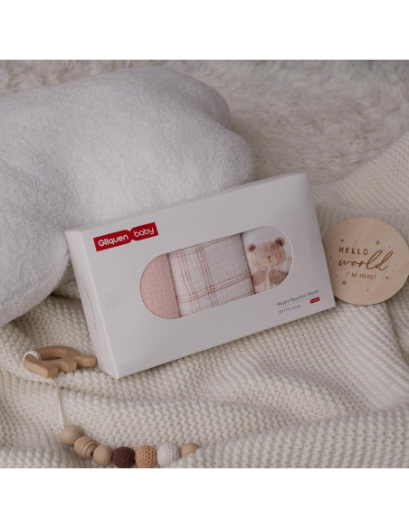 Sábanas de Muselina para Cuna Gllquen 3 Paquete Algodón