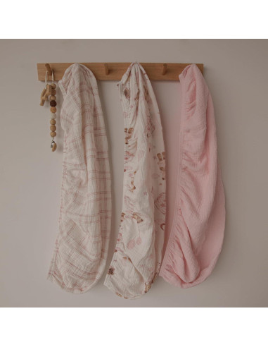 Sábanas de Muselina para Cuna Gllquen 3 Paquete Algodón